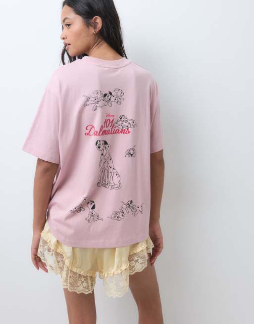ASOS DESIGN Disney oversized t-shirt with 101 Dalmatian in pink, 5 of 5