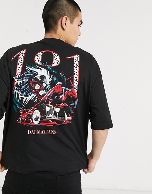ASOS DESIGN Disney oversized t-shirt with 101 Dalmatians back print