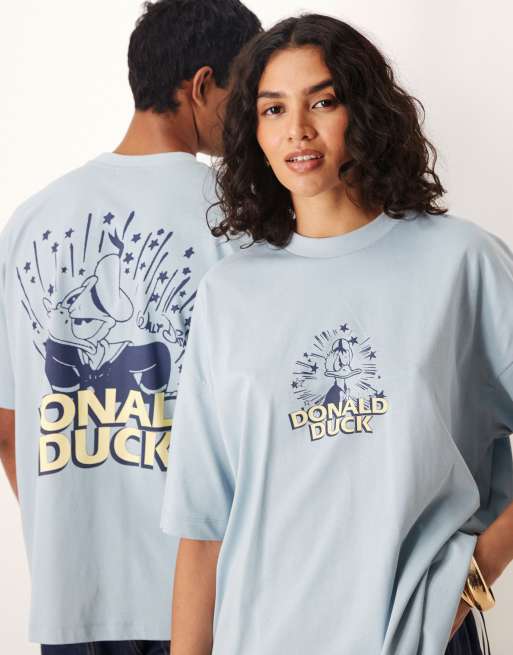 ASOS DESIGN Disney oversized t-shirt with Donald Duck prints in blue, 2 of 4