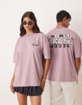 [ASOS DESIGN] ASOS DESIGN Disney oversized t-shirt with Mickey Mouse print in pink XS PINK