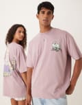 [ASOS DESIGN] ASOS DESIGN Disney oversized t-shirt with Tangled prints in pink M PINK