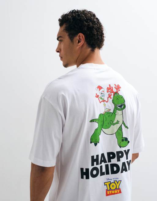 ASOS DESIGN Disney oversized t-shirt with Toy Story Rex print in White, 4 of 5