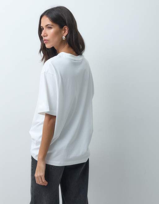 ASOS DESIGN Disney oversized t-shirt with zebra Mickey Mouse print in white, 4 of 4