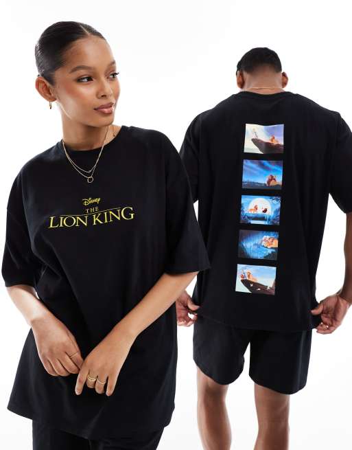 ASOS DESIGN Disney pajama set with Lion King print in black