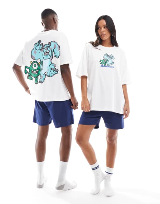 ASOS DESIGN Monsters, Inc. sleepwear set with shorts