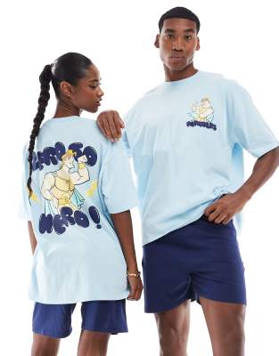Disney pajamas set with Hercules prints in blue