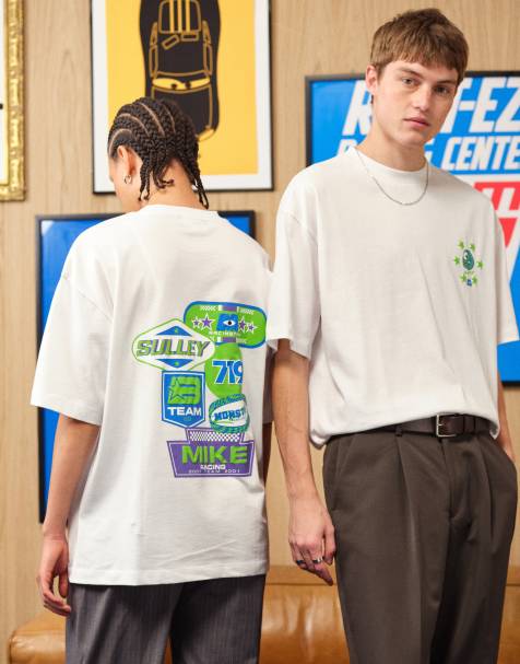 ASOS DESIGN – Disney Pixar – Oversize-T-Shirt in Weiß mit „Monsters Inc“-Print - view 1