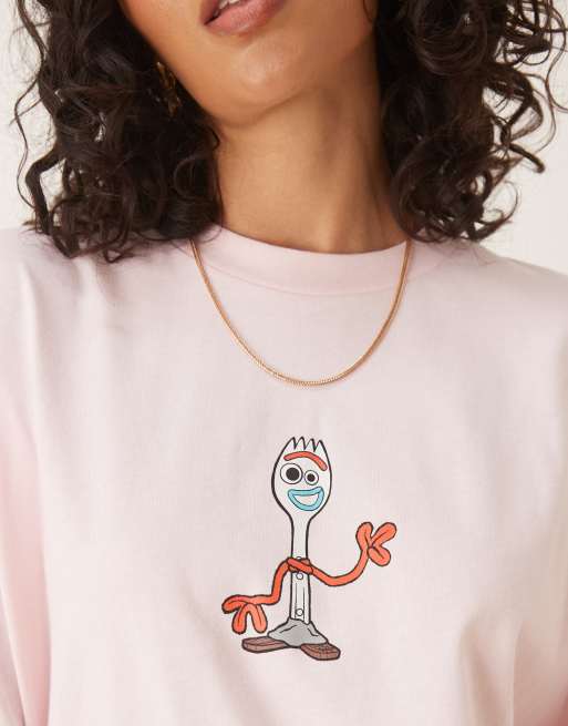 ASOS DESIGN Disney Pixar oversize t-shirt with Toy Story print in light pink