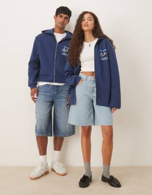 Asos Design Disney Pixar Oversized Hoodie With Buzz Lightyear Toy Story Print In Blue