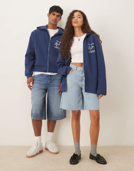 ASOS DESIGN Disney Pixar oversized hoodie with Buzz Lightyear Toy Story print in navy
