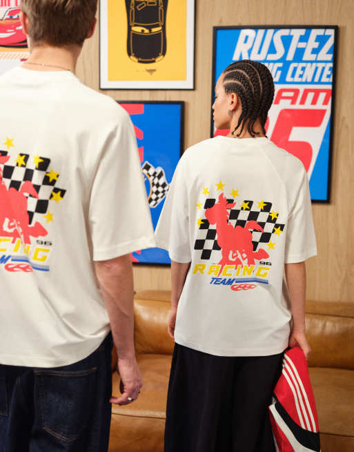 ASOS DESIGN Disney Pixar oversized raglan t-shirt with Toy Story prints in cream, 2 of 5