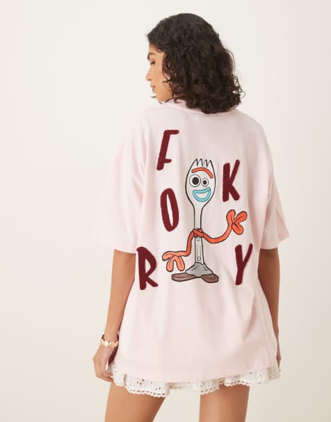 ASOS DESIGN - Disney Pixar - Oversized T-shirt met Toy Story-print in lichtroze - view 1