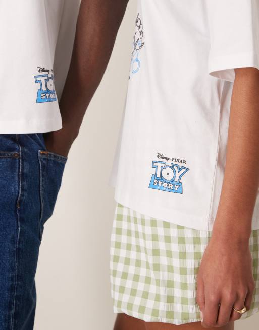 ASOS DESIGN - Disney Pixar - Oversized T-shirt met Toy Story-prints in wit, 3 van 4