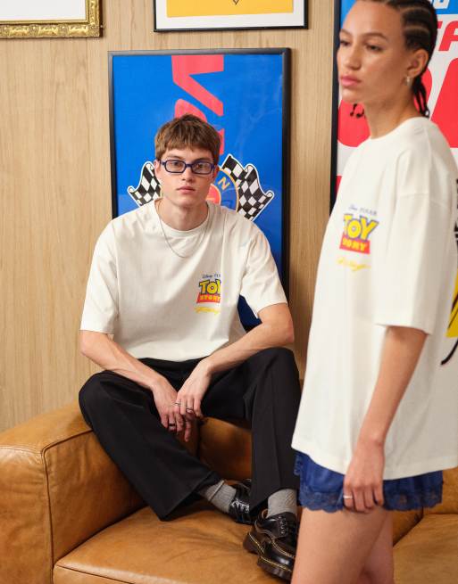 ASOS DESIGN Disney Pixar oversized T-shirt with Toy Story print in cream, 4 of 5