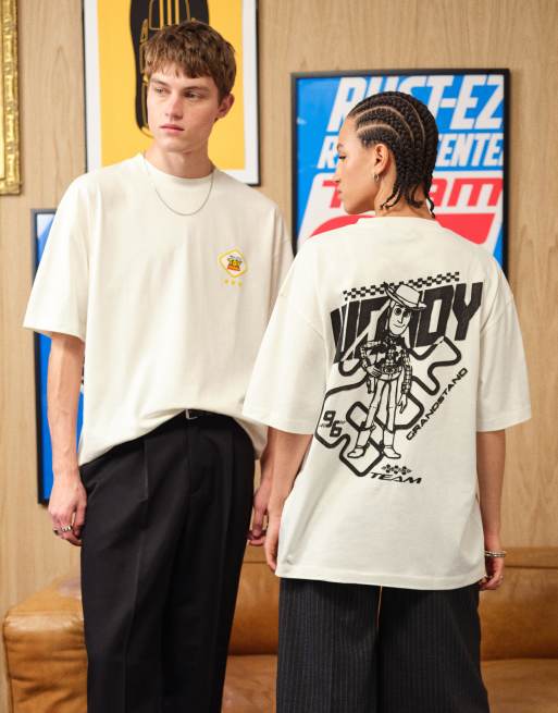 ASOS DESIGN Disney Pixar oversized t-shirt with Toy Story prints in ecru, 3 of 5