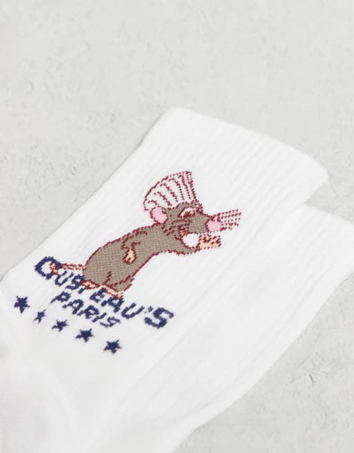 ASOS DESIGN – Disney Pixar – Socke in Weiß mit Ratatouille-Grafikmotiv, 2 von 3