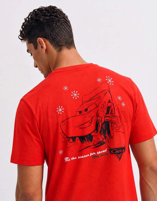 ASOS DESIGN Disney Pixar T-shirt comoda con stampa Cars rossa, 9 di 10