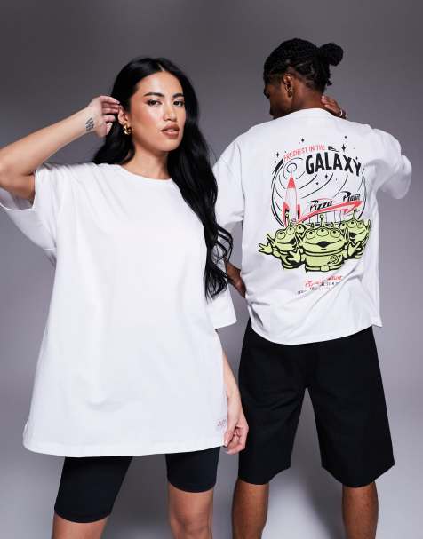 ASOS DESIGN - Disney Pixar - T-shirt oversize unisexe avec imprimé Toy Story - Blanc - view 1