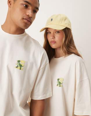 Asos Design Disney Pixar Unisex Oversize T-shirt With Rex Toy Story Print In Neutral