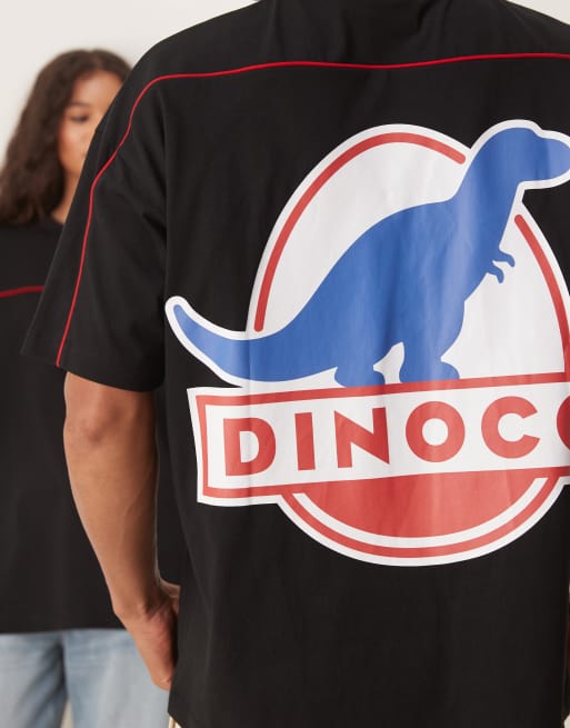 ASOS DESIGN Disney Pixar unisex oversized t-shirt with Cars Dinoco prints  in black