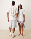 [ASOS DESIGN] ASOS DESIGN Disney Pixar unisex oversized t-shirt with Finding Nemo prints in white L WHITE