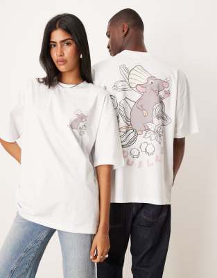 Asos Design Disney Pixar Unisex Oversized T-shirt With Ratatouille Prints