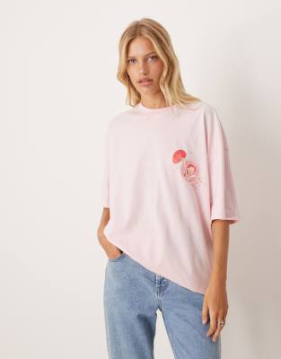 Asos Design Disney Pixar Unisex Oversized T-shirt With Toy Story Jessie Prints In Pink