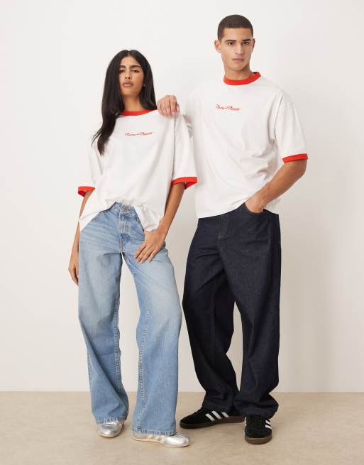 ASOS DESIGN Disney Pixar Unisex oversized Toy Story Pizza Planet t-shirt in white