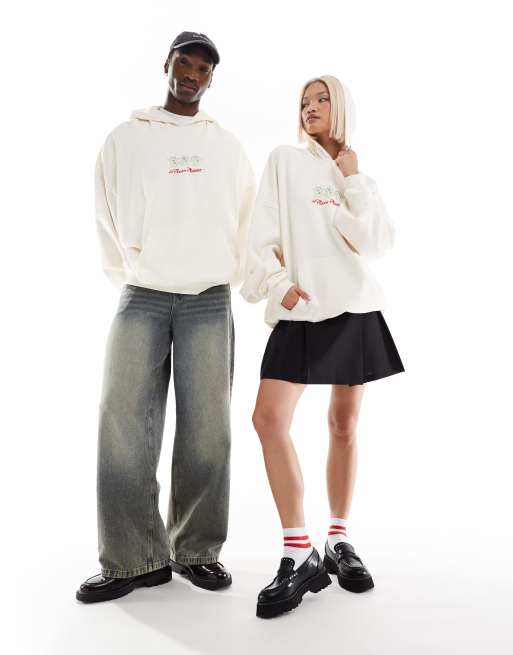 ASOS DESIGN Disney Pixar unisex super oversized hoodie with Toy Story aliens prints in off white, 3 of 4