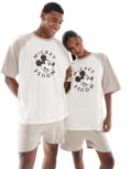 [ASOS DESIGN] ASOS DESIGN Disney pyjama set with Mickey Mouse print in stone-Neutral XL BEIGE