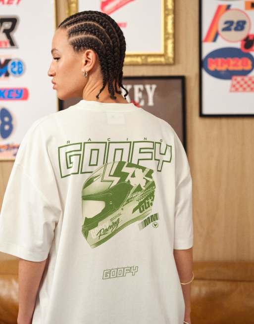 ASOS DESIGN Disney racing oversized t-shirt with Mickey & friends in off white, 5 of 5