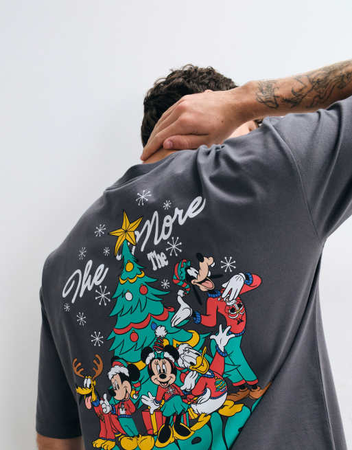 ASOS DESIGN Disney relaxed t-shirt with Mickey and friends print in Asphalt, 3 of 5