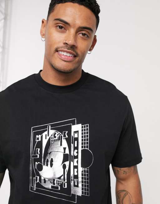 ASOS DESIGN Disney relaxed t-shirt with Mickey foil front print