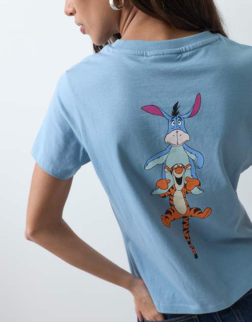 ASOS DESIGN Disney relaxed tee with Winnie the Pooh print in dusty blue, 2 of 4