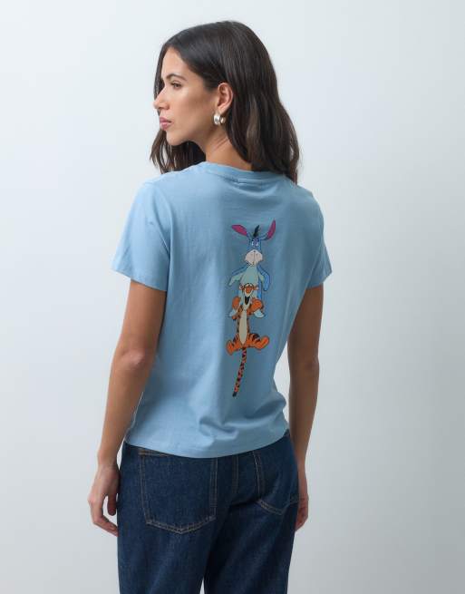 ASOS DESIGN Disney relaxed tee with Winnie the Pooh print in dusty blue, 4 of 4