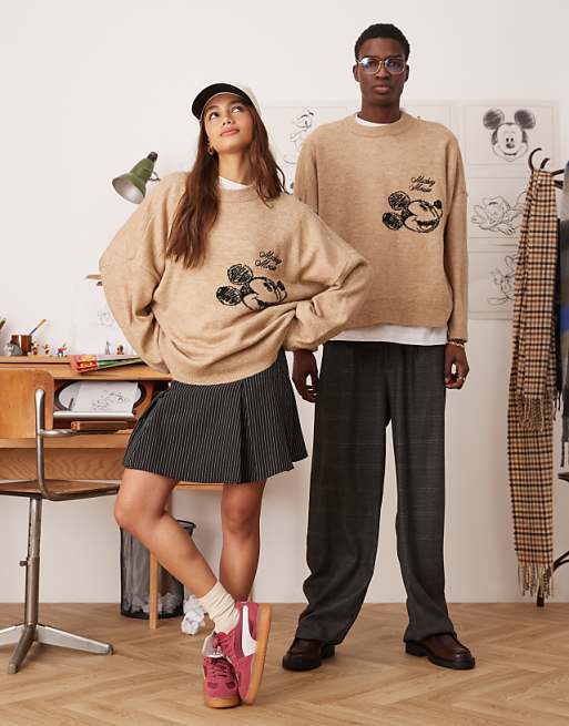 ASOS DESIGN Disney super oversized boxy fit knitted crew ASOS DESIGN Disney super oversized boxy fit knitted crew