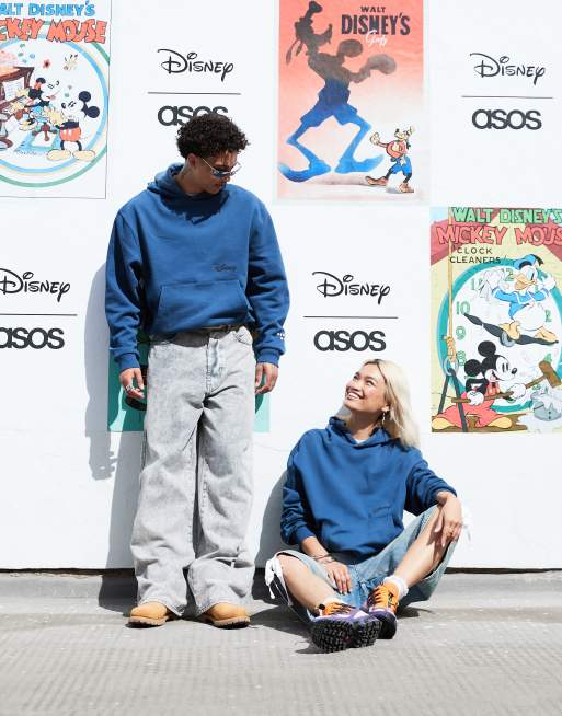 ASOS DESIGN - Disney - Sweat à capuche unisexe oversize à imprimé Mickey et ses amis - Bleu, 3 de 5