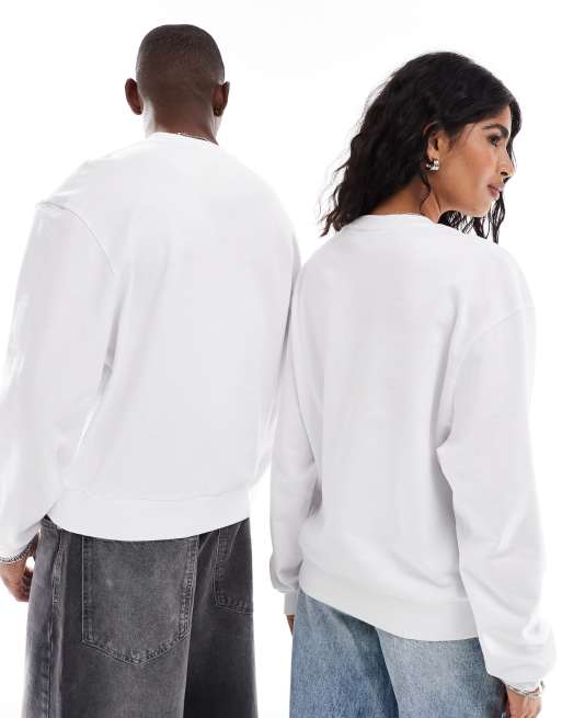 ASOS DESIGN - Disney - Sweat de Noël oversize coupe carrée avec imprimé Mickey Mouse et ses amis - Blanc, 4 de 4