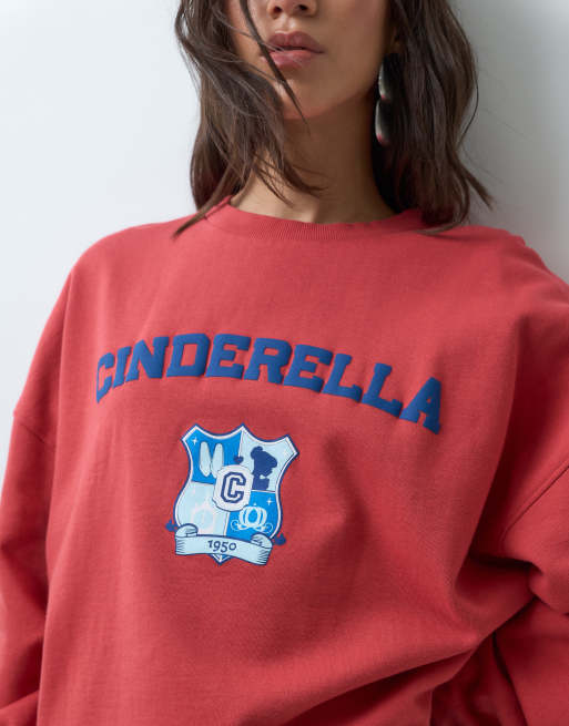 ASOS DESIGN Disney sweat-shirt à imprimé Cendrillon en marron délavé, 5 de 5
