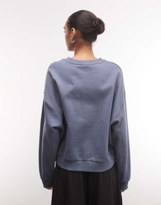 ASOS DESIGN Disney sweatshirt with Mickey Mouse football print in navy, 3 of 4
