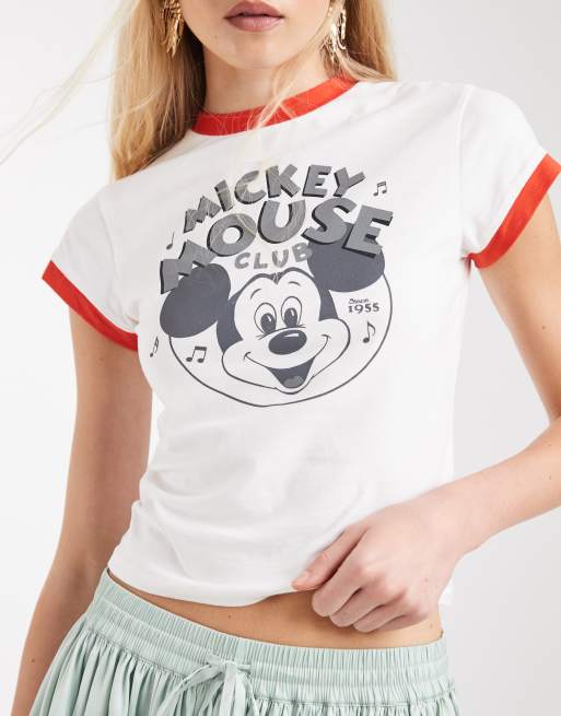 ASOS DESIGN - Disney - T-shirt mini con bordi a contrasto e stampa di Topolino, 3 di 4