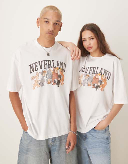 ASOS DESIGN - Disney - T-shirt oversize unisex bianca con stampa 
