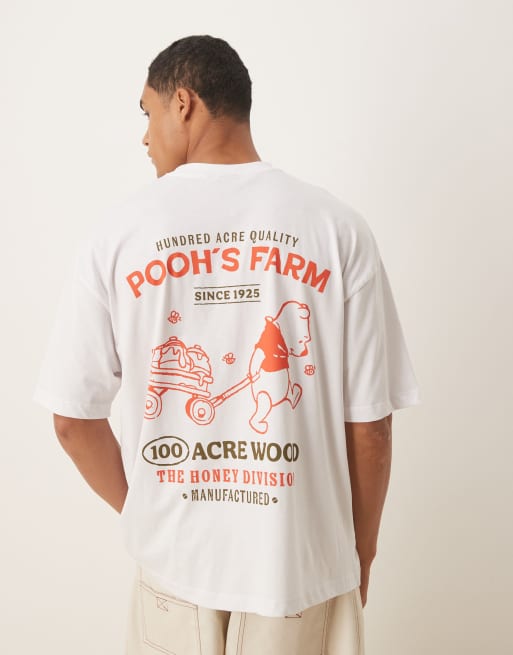 ASOS DESIGN - Disney - T-shirt oversize unisex bianca con stampe "Winnie The Pooh", 2 di 4