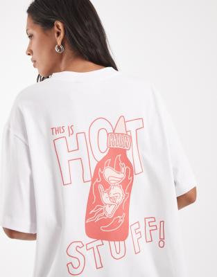 Asos Design Disney T-shirt With Donald Duck Print In White