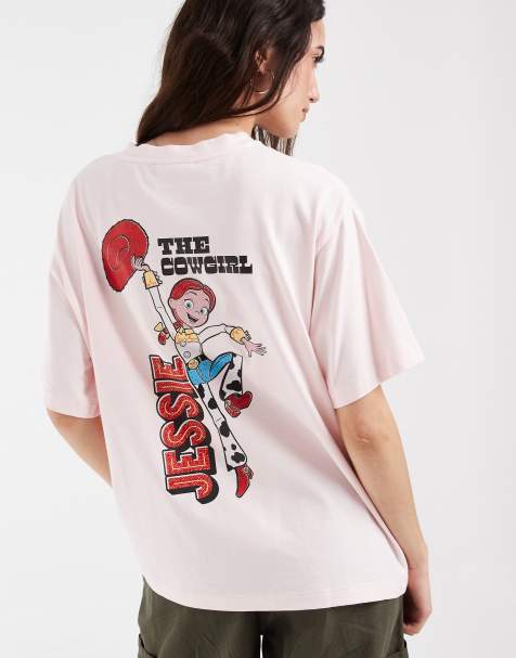 ASOS DESIGN Disney Toy Story oversized T-shirt with Jessie print in pink - view 1