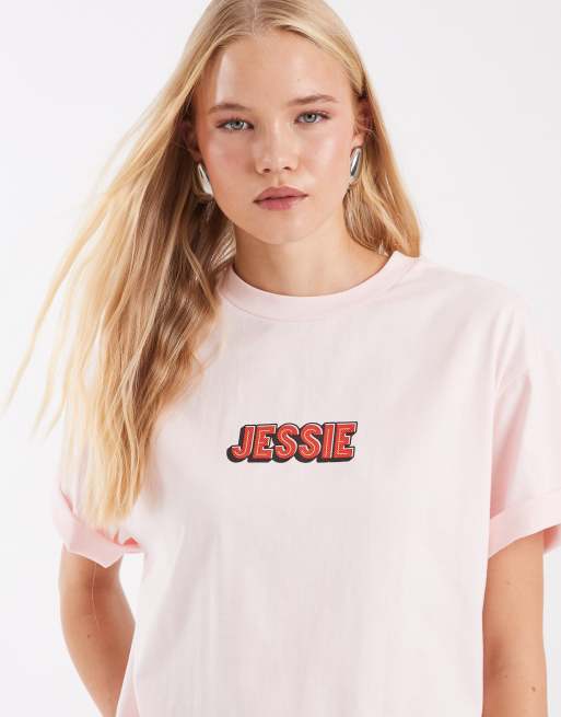 ASOS DESIGN Disney Toy Story oversized t-shirt with Jessie print in pink, 2 of 4