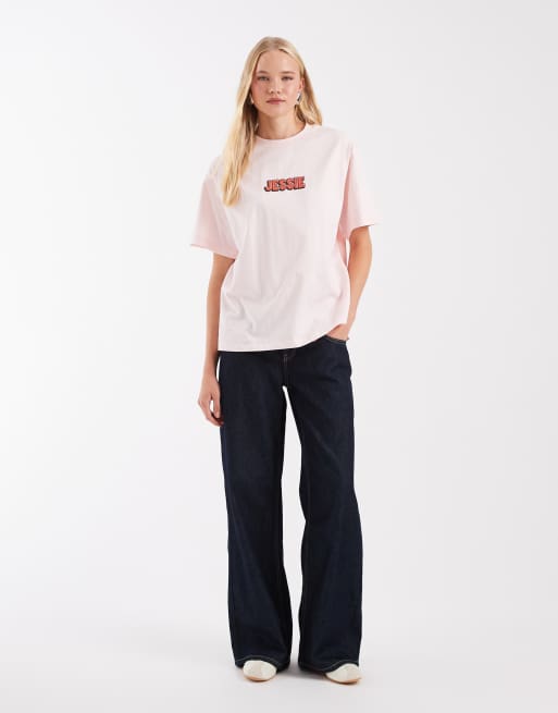 ASOS DESIGN Disney Toy Story t-shirt oversize avec imprimé Jessie rose, 3 de 4