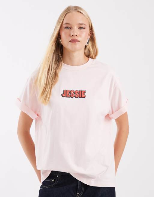 ASOS DESIGN Disney Toy Story t-shirt oversize avec imprimé Jessie rose, 4 de 4