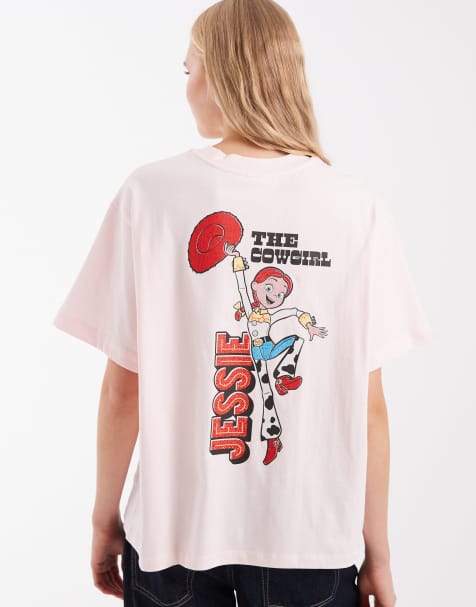 ASOS DESIGN Disney Toy Story T-shirt oversize con stampa Jessie rosa - view 1