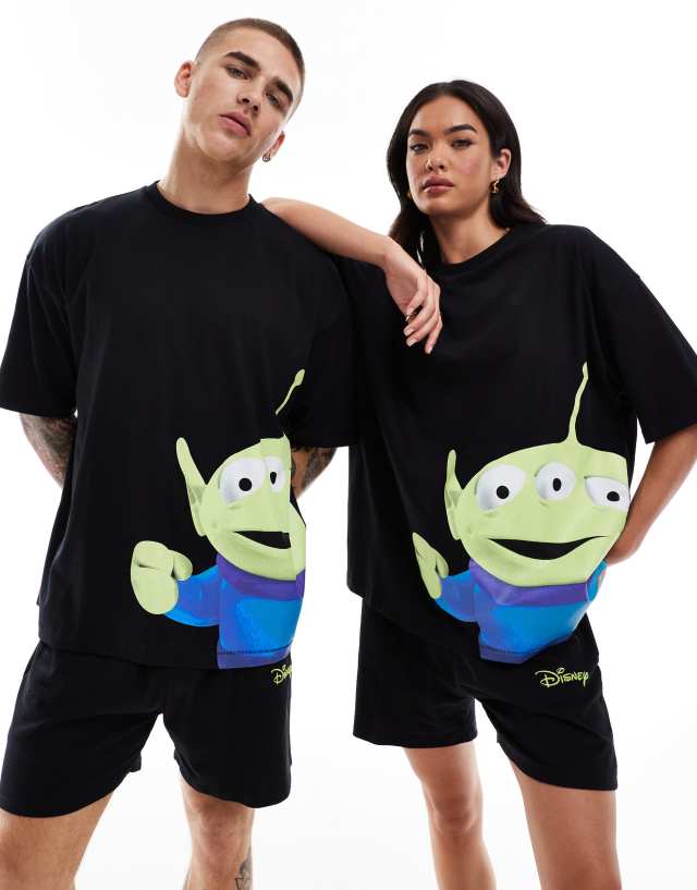 ASOS DESIGN - disney toy story t-shirt pyjama set in black